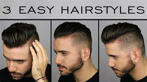 3 Quick And Easy Mens Hairstyles Mens Hair Tutorial Alex Costa Youtube