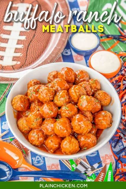 Buffalo Ranch Meatballs Football Friday Plain Chicken