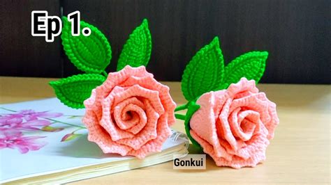 Ep Small Petalseasy Crochet A Rose Flower Tutorial Step By Step