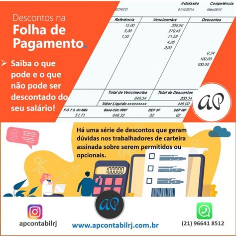 Folha De Pagamento Saiba O Que Pode E O Que Não Pode Ser Descontado Do