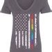 Gay Pride Rainbow American Flag Women S V Neck Fitted T Shirt Etsy