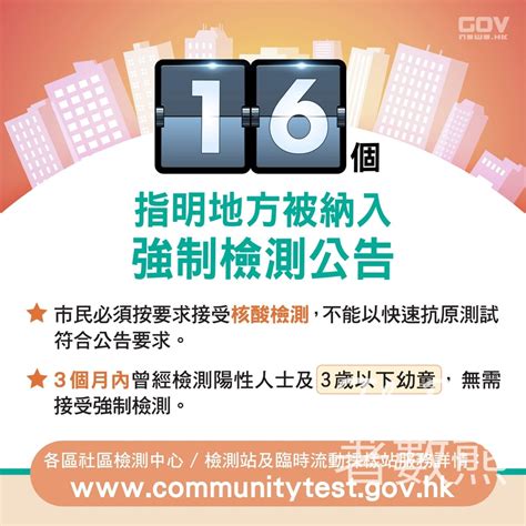 Jetso Bear 【強檢消息】12 月 21 日 16 個指明地方被納入強制檢測公告