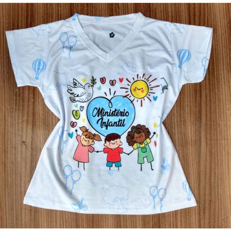 Camiseta Blusa Feminina Unissex Religiosa Minist Rio Infantil Escola