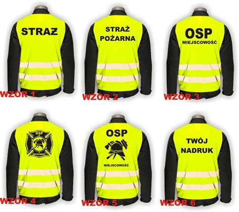 Kamizelka Kamizelki Odblaskowe STRAŻ OSP MDP KSRD 7513480412