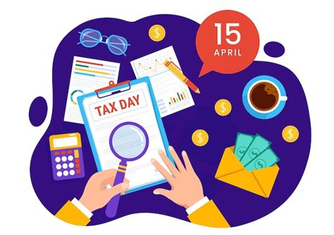 Premium Vector Tax Day Illustration April