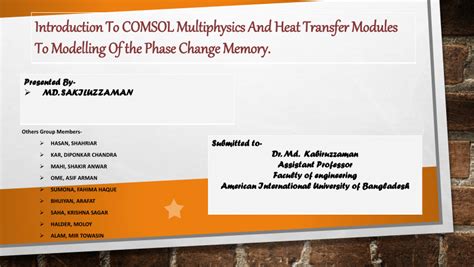 Pdf Introduction To Comsol Multiphysics And Heat Transfer Modules To