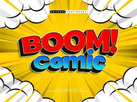 Premium Psd Boom Comic Psd Editable Text Effect