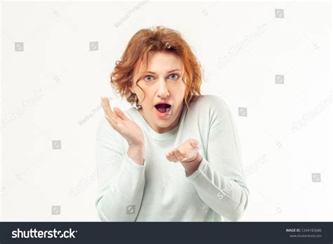 Portrait Funny Red Haired Mature Woman Stock Photo Shutterstock