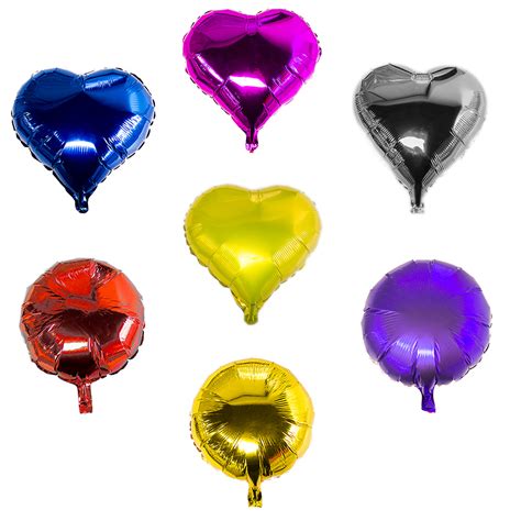 Wholesale 18 Round And Heart Shaped Helium Mylar Foil Balloon Party