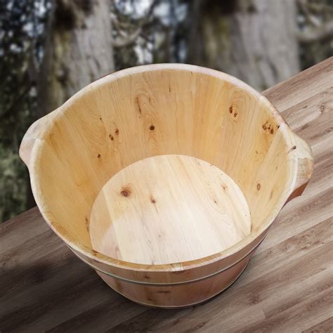 Natural Wood Foot Bath Bucket Wooden Foot Spa Basin With Massager Buy Wooden Foot Basinfoot