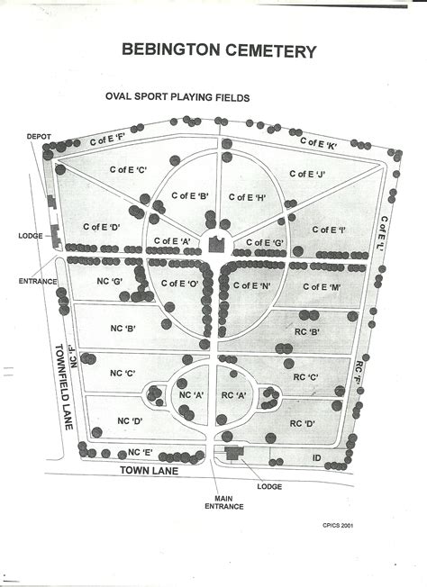 Map of ford cemetery liverpool