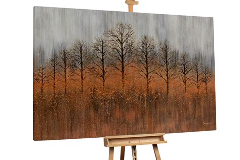 Encomende quadro a óleo Golden Autumn Trees KunstLoft