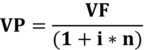 Calcular el Valor Presente en el interés simple Ejemplo