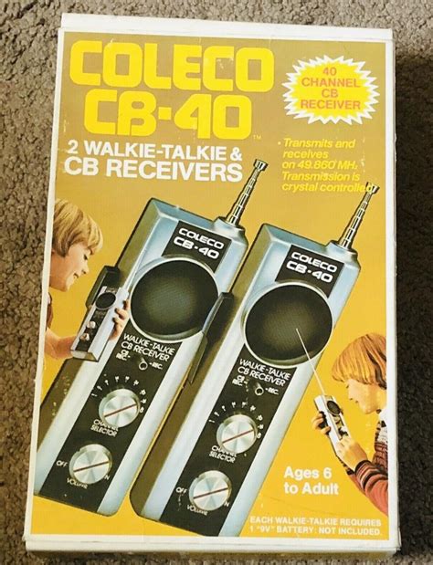 Vintage Coleco Walkie Talkie 6910 Cb 40 Hong Kong Toys 1977 With Box