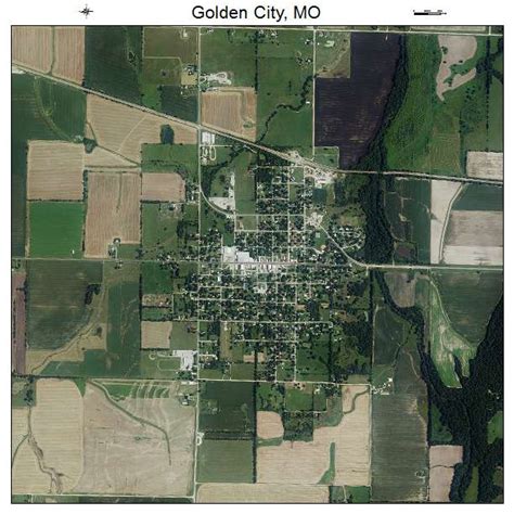 Aerial Photography Map of Golden City, MO Missouri