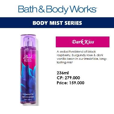 Jual Bath And Body Works BBW Dark Kiss Body Mist 236ml Shopee Indonesia