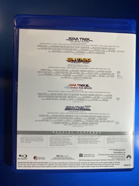 Star Trek The Original Movie Collection Blu Ray Only No Digital Code