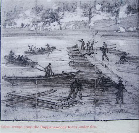 Photo Union Troops Cross The Rappahannock River Under Fire