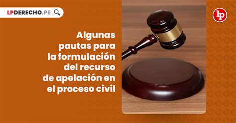 Algunas pautas para la formulación del recurso de apelación en el