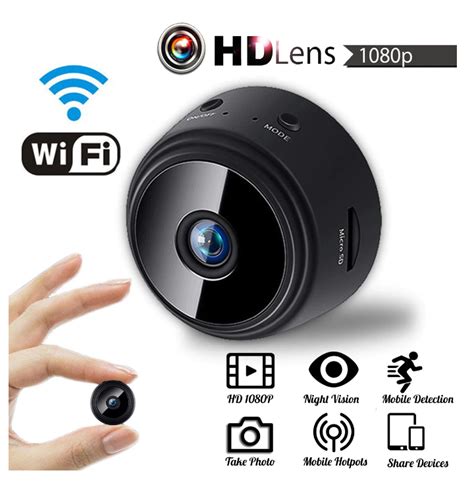 МИНИ ШПИОНСКА КАМЕРА HD 1080P, нощно виждане, Детектор за движение