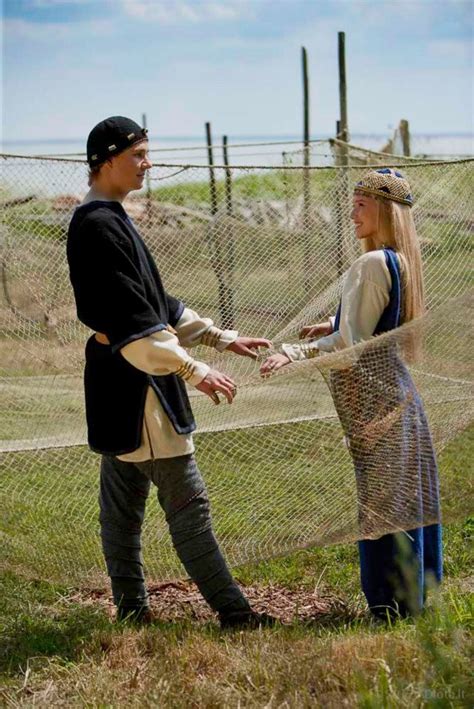 Archaeological reconstruction of a Curonian tribe female and male costumes (I-IV century, Roman ...