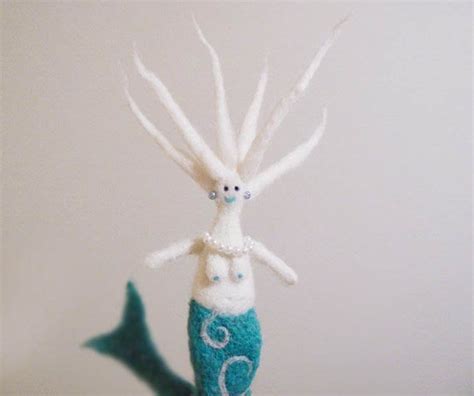 Arctic Mermaid Needle Felted Plush Doll