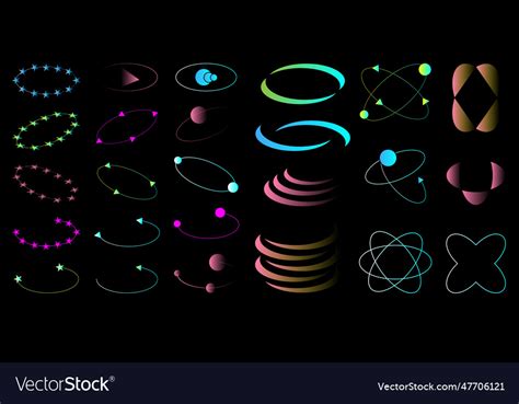 Set Of Y2k Bling Retro Elements And Abstract Vector Image