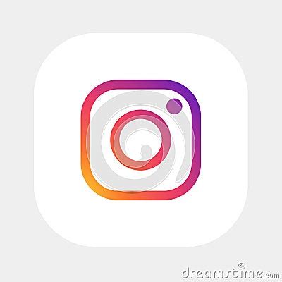 Squared Colored Round Edges Instagram Logo Icon Cartoon Vector