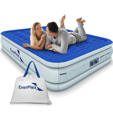 Enerplex Air Mattress With Built In Pump Double Height Inflatable