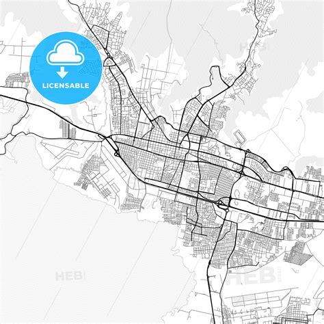 Vector PDF map of Maracay, Venezuela - HEBSTREITS