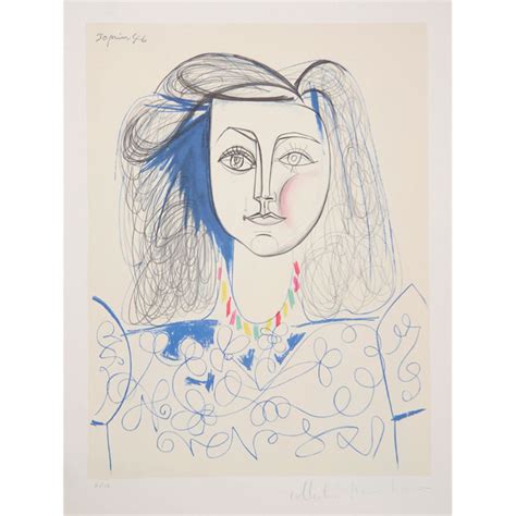 Pablo Picasso Portrait De Femme Lithograph