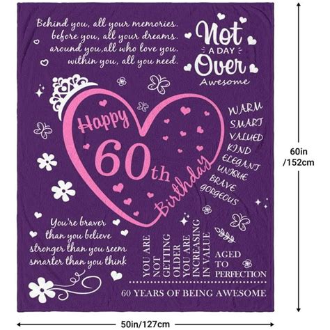 60th Birthday Ts For Her 60th Birthday Decorations For 59 Off