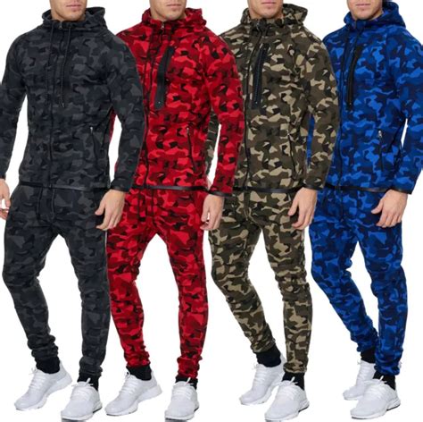 TUTA DA JOGGING Tuta Sportiva Fitness Mimetico Army Jogging Pantaloni