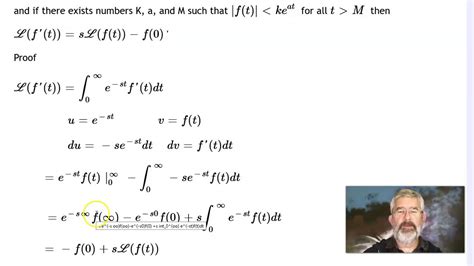 Laplace Transform Of A Derivative Youtube