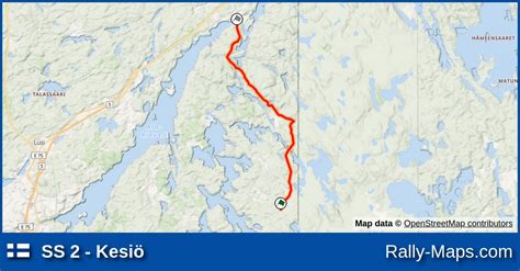 Ss Kesi Stage Map Neste Jari Pekka Ralli Nuorten Ja