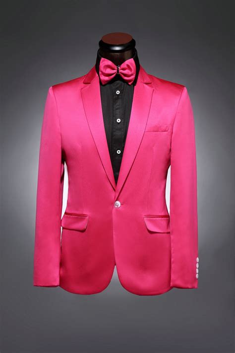 Buy Jacketspantsbow Tie Hot Pink Tuxedo Wedding Suits Men