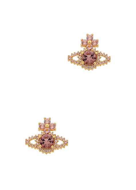 Shop For Vivienne Westwood Opening Sales Valentina Orb Gold Tone Stud