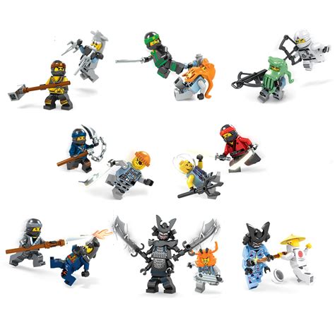 16pcs Ninja Action Figures Setconstruction Diy Building Toys For Kids