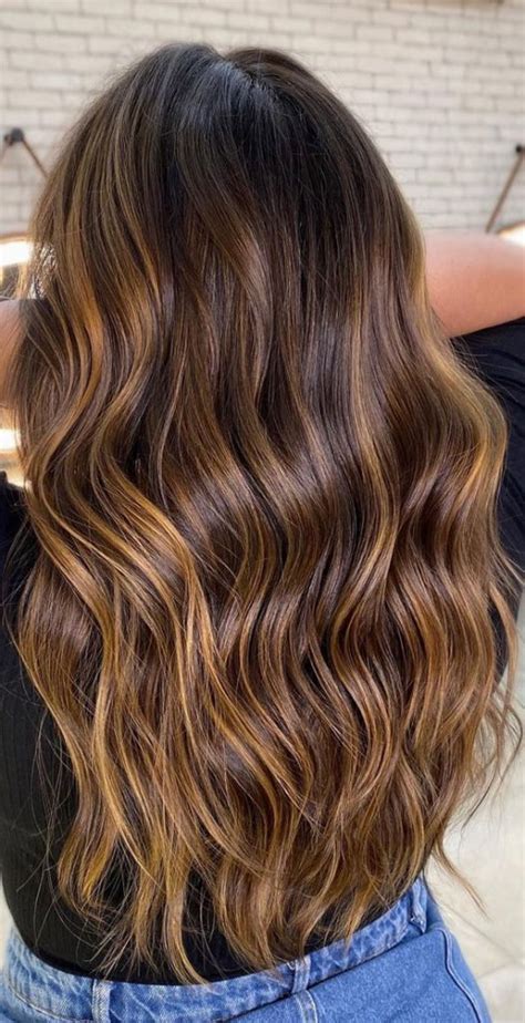 27 Caramel Hair Color Ideas Brown Waves With Caramel Highlights