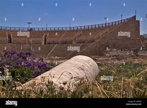 Amphitheater in Caesarea Maritima , called Caesarea Palaestina from 133 ...