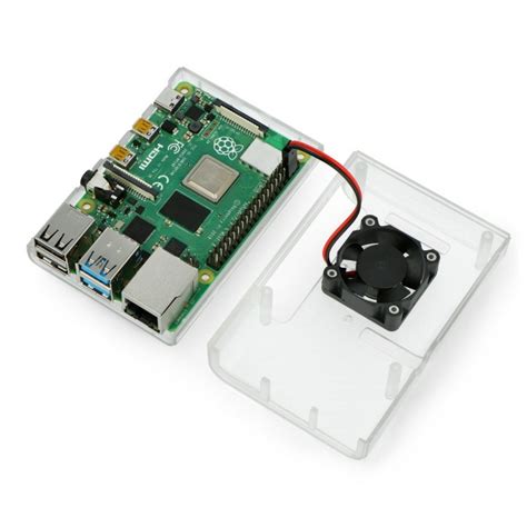 Obudowa Do Raspberry Pi B Z Wentylatorem Przezroczysta Sklep Botland