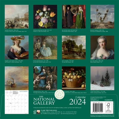 The National Gallery Wall Calendar Art Calendar Flame Tree