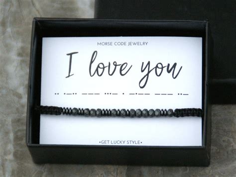 Ich Liebe Dich Personalisiertes Armband F R M Nner Morse Code Etsy