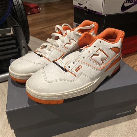 New balance 550 orange 🍊 slightly used... - Depop