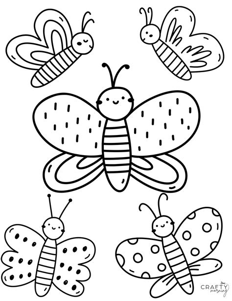 Free Butterfly Coloring Pages to Print - Crafty Morning