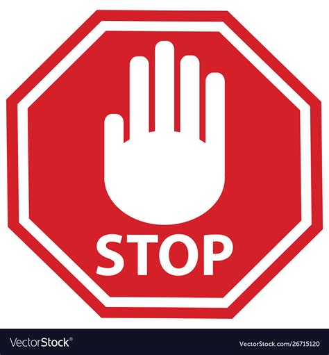 Stop Hand Sign Vector 26715120