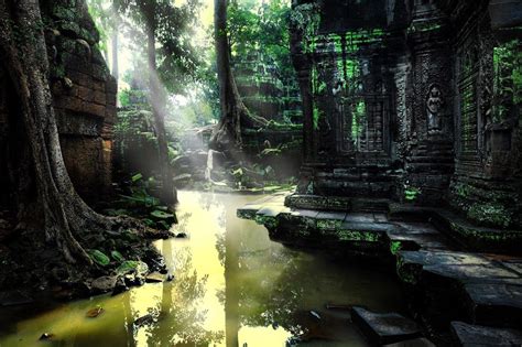 Cambodia Temple Ruins Beautiful Landscapes Nature