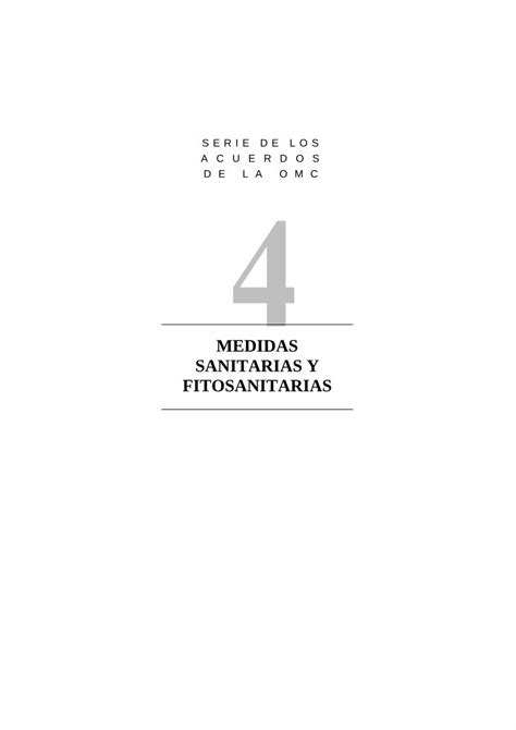 Pdf Medidas Sanitarias Y Fitosanitarias Medidas Sanitarias Y