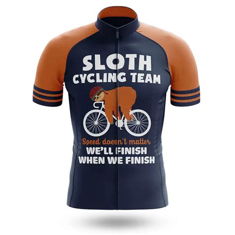 Cycling Shirts Man Sloth Team Summer Short Sleeve Cycling Jerseys