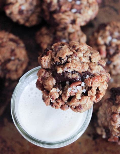 Dark Chocolate Chunk Oatmeal Cookies With Cherries And Sea Salt